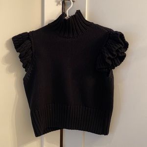Zara Cuff Sleeve Knit Turtleneck - M